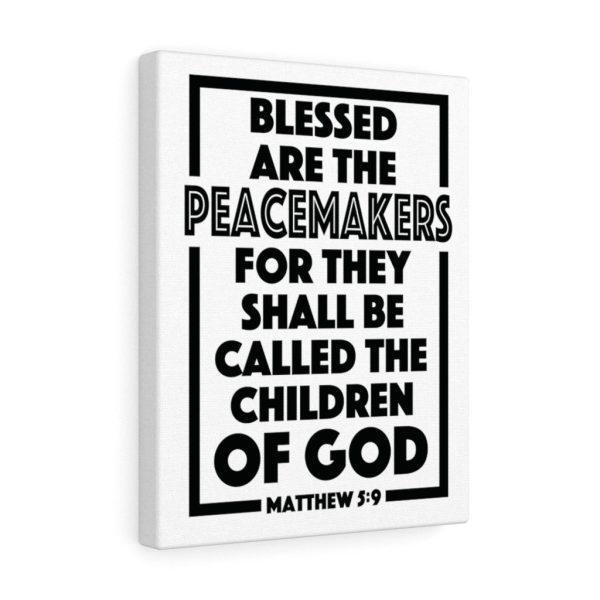 Scripture Canvas The Children Of God Matthew 5:9 Christian Bible Verse Meaningful Framed Prints, Canvas Paintings - Image 3