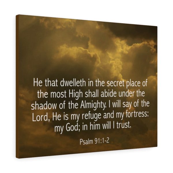 Bible Verse Canvas Secret Place Psalm 91:1 2 Christian Wall Art Scripture Ready to Hang Faith Print Framed Prints, Canvas Paintings - Image 2