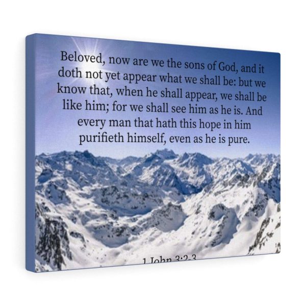 Scripture Canvas Even As He is Pure 1 John 3:2 3 Christian Wall Art Bible Verse Meaningful Framed Prints, Canvas Paintings - Image 2