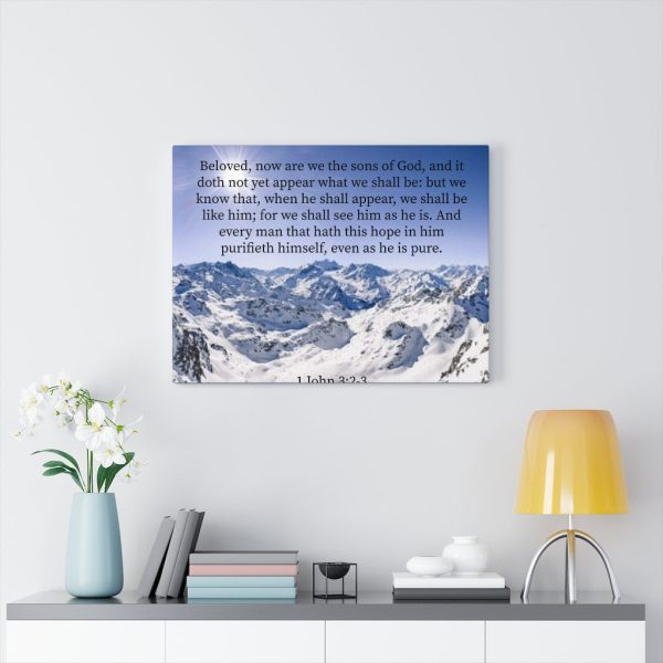 Scripture Canvas Even As He is Pure 1 John 3:2 3 Christian Wall Art Bible Verse Meaningful Framed Prints, Canvas Paintings - Image 4