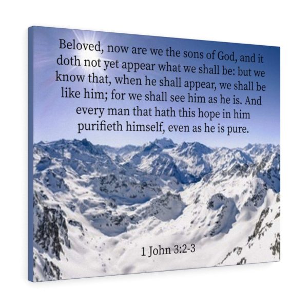 Scripture Canvas Even As He is Pure 1 John 3:2 3 Christian Wall Art Bible Verse Meaningful Framed Prints, Canvas Paintings - Image 3