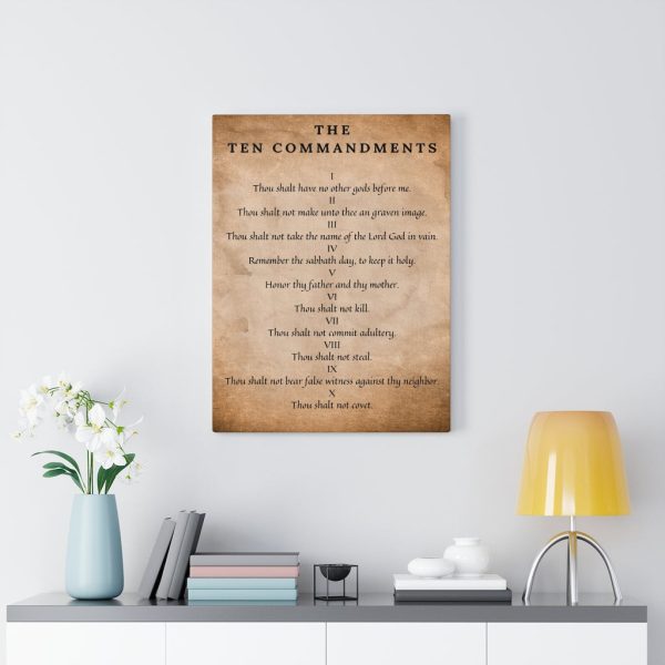 Scripture Canvas 10 Commandments Christian Bible Verse Meaningful Framed Prints, Canvas Paintings - Image 4