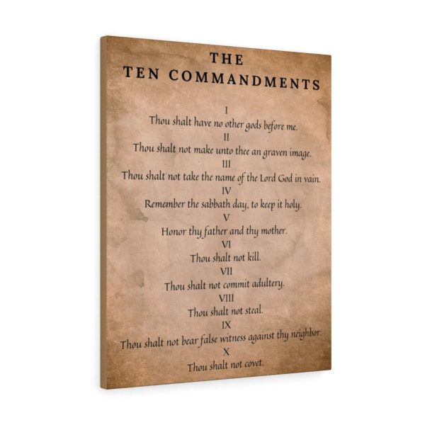 Scripture Canvas 10 Commandments Christian Bible Verse Meaningful Framed Prints, Canvas Paintings - Image 3