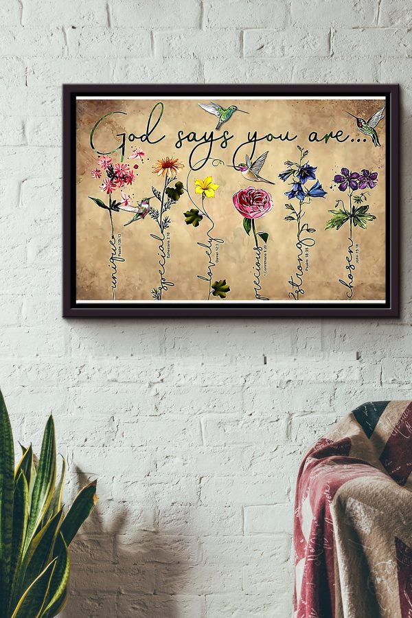 Christian God Says You Are Lovely n Framed Matte Canvas - Image 2