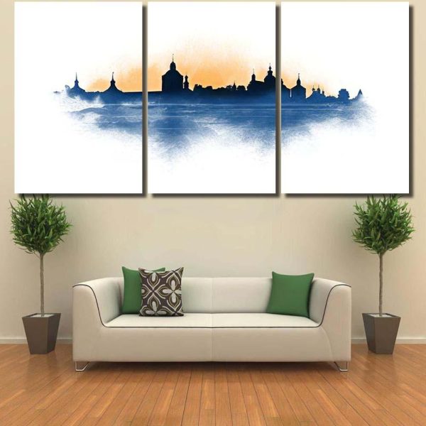 Architectural Landscape Sunset Russian Orthodox Monastery Christian Premium Multi Canvas Prints, Multi Piece Panel Canvas Luxury Gallery Wall Fine Art Print - Image 6