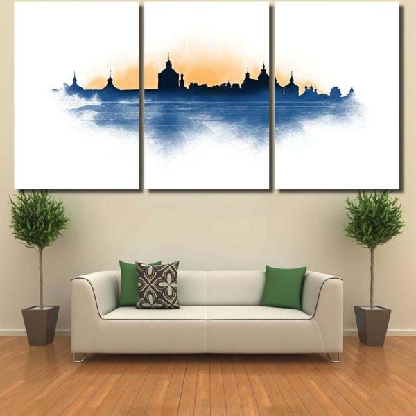 Architectural Landscape Sunset Russian Orthodox Monastery Christian Premium Multi Canvas Prints, Multi Piece Panel Canvas Luxury Gallery Wall Fine Art Print - Image 5