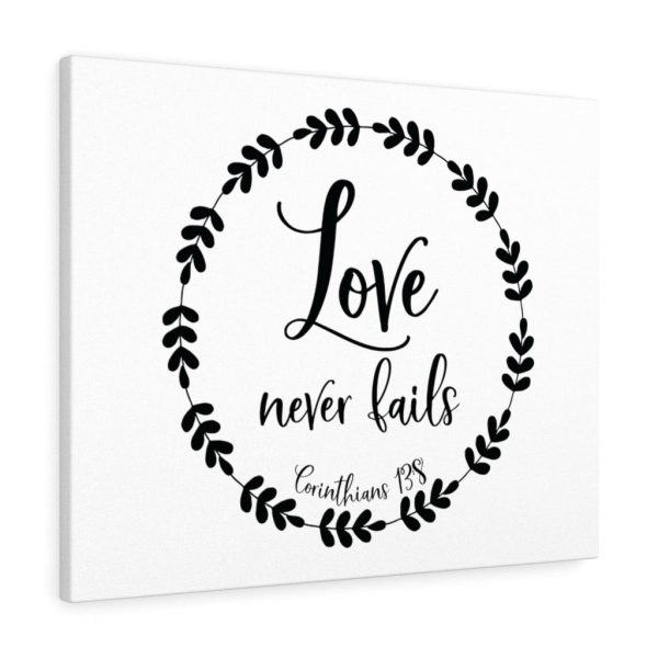 Scripture Canvas Love Never Fails Corinthians 13:8 Christian Bible Verse Meaningful Framed Prints, Canvas Paintings - Image 2