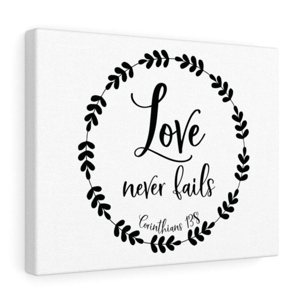 Scripture Canvas Love Never Fails Corinthians 13:8 Christian Bible Verse Meaningful Framed Prints, Canvas Paintings - Image 4