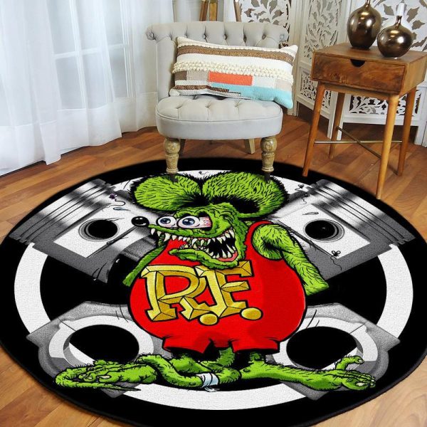 Rat Fink Living Room Round Mat Circle Rug - Image 2