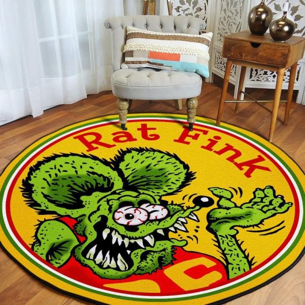 Rat Fink Living Room Round Mat Circle Rug - Image 3