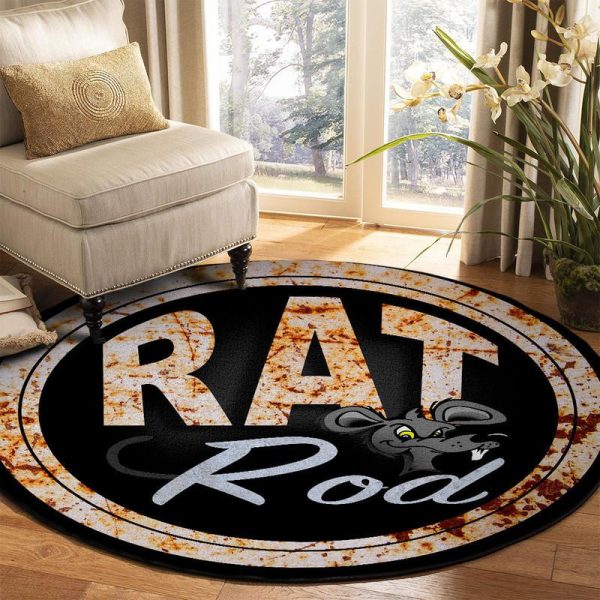 Rat Rod Round Mat Round Floor Mat Room Rugs Carpet Outdoor Rug Washable Rugs - Image 2