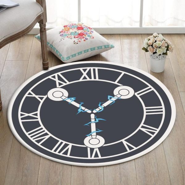 Btf Living Room Round Mat Circle Rug Back To The Future Marty Mcfly Delorean Dmc Bttf - Image 4