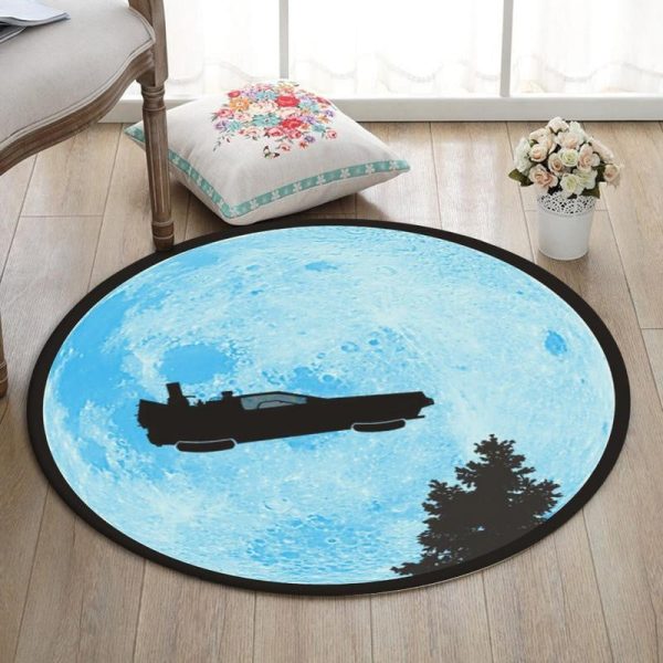 Btf Living Room Round Mat Circle Rug Back To The Future Marty Mcfly Delorean Dmc Bttf - Image 6