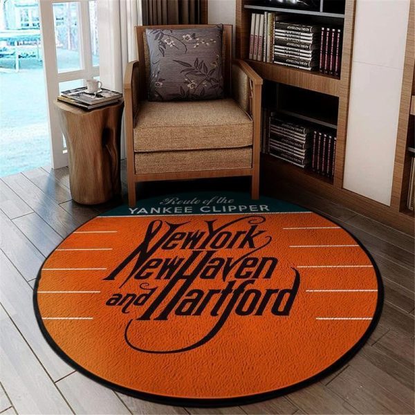 Nh Newhaven Round Mat New York New Haven And Hartford Railroad Round Floor Mat Room Rugs Carpet Outdoor Rug Washable Rugs - Image 2