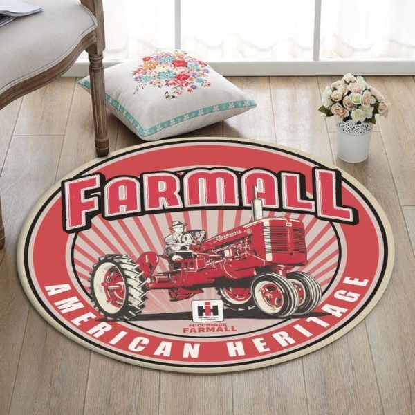 Farmall Living Room Round Mat Circle Rug Farmall Farmer - Image 5