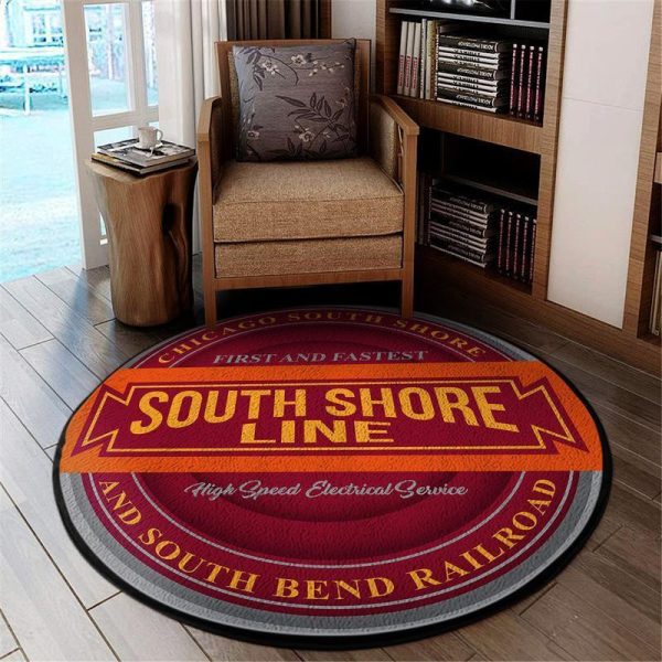 Csssb Living Room Round Mat Circle Rug Chicago South Shore & South Bend Railroad - Image 2