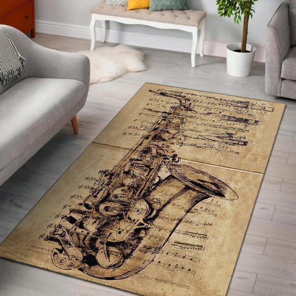 Saxophone Area Rug Carpet - Image 2