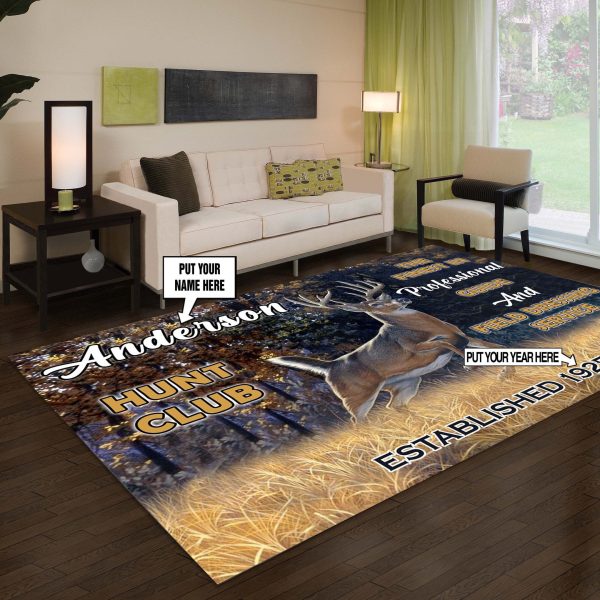 Personalized Hunt Club Area Rug Washable Rugs Carpet Washable Rugs - Image 3