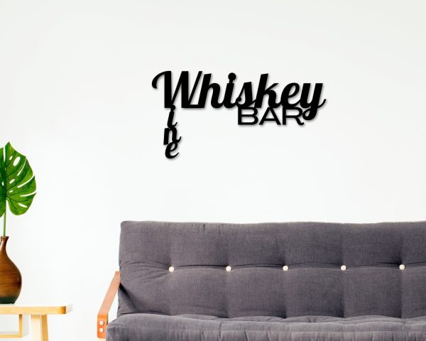 Personalized Bar Metal Sign, Whiskey Wine Bar Sign, Rustic Home Decor, - Image 2