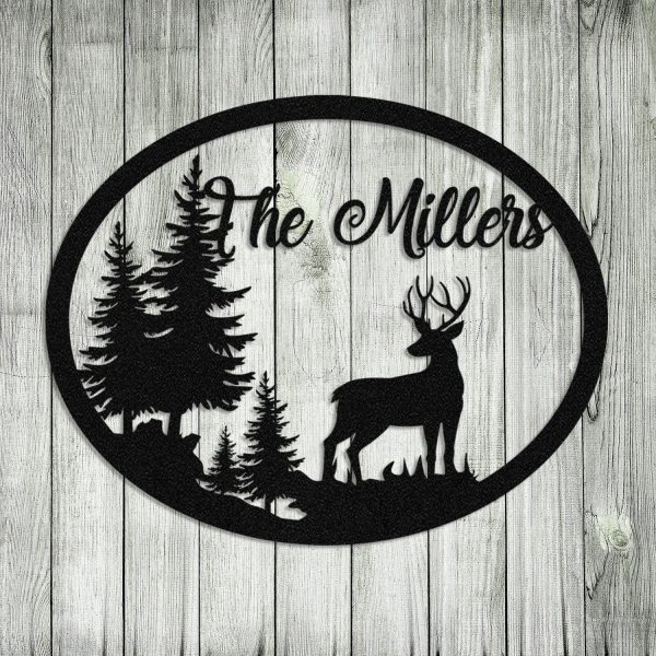 Personalized Family Name Deer Hunting Hunter Metal Sign Monogram, Cust - Image 4