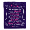Personalized To My Niece Blanket From Aunt Uncle Mother Purple I Love