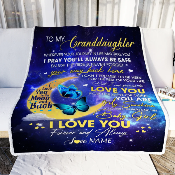 Personalized To My Granddaughter From Grandma Grandpa Blanket You Are - Image 3