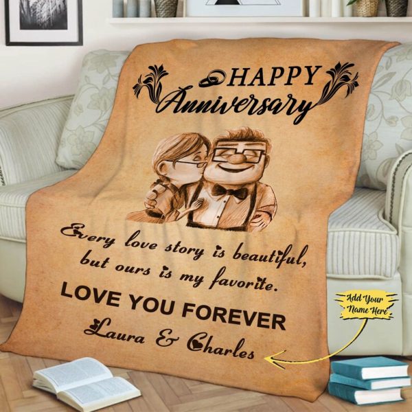 Anniversary Couples Blanket, Couples Fleece Blanket Gift For Birthday, - Image 3