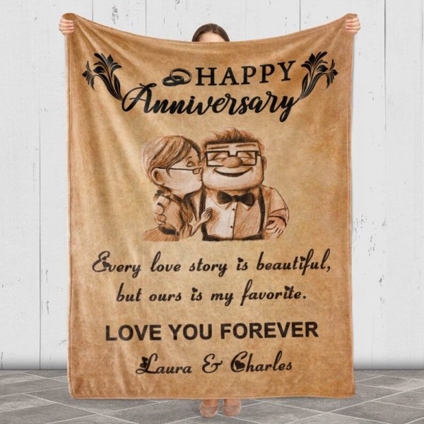 Anniversary Couples Blanket, Couples Fleece Blanket Gift For Birthday, - Image 4