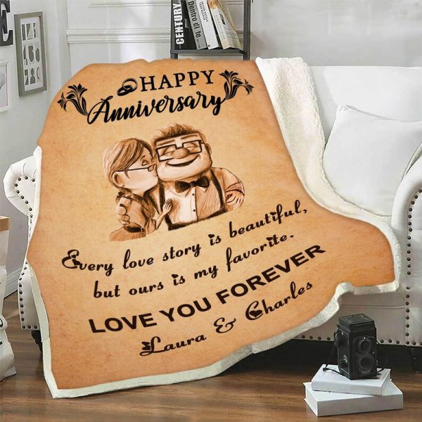 Anniversary Couples Blanket, Couples Fleece Blanket Gift For Birthday, - Image 5