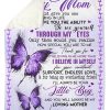 Son Gift For Mom On Birthday Thanks For Believing In Me Fleece Blanket
