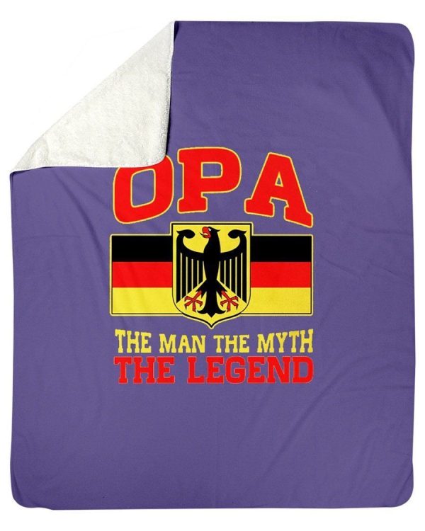 German Flag Opa The Man The Myth The Legend Unique Custom Design Fleec - Image 2