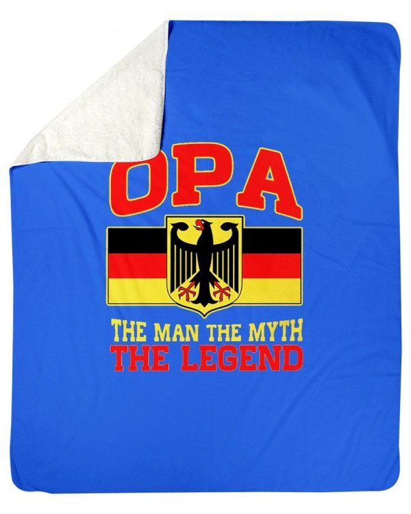 German Flag Opa The Man The Myth The Legend Unique Custom Design Fleec - Image 3