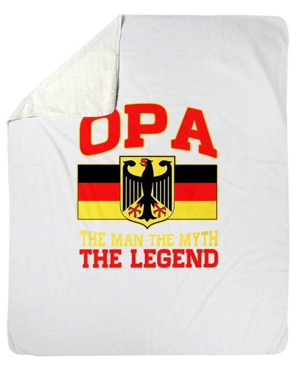 German Flag Opa The Man The Myth The Legend Unique Custom Design Fleec - Image 4