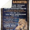 Mom To Daughter I Am Proud Of You Fleece Blanket Sherpa Blanket