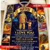 Custom Fleece Blanket - Firefighter - For Son From Dad - I Will Always