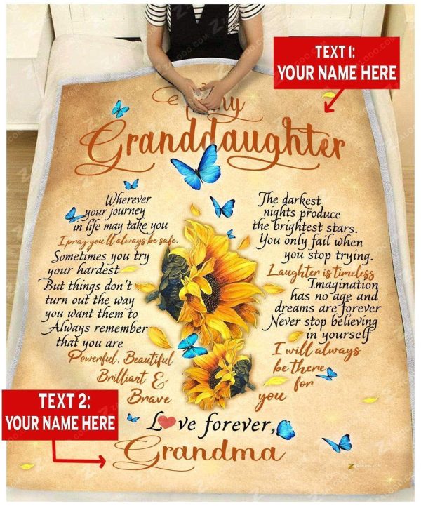 Custom Fleece Blanket - For Granddaughter From Grandma - I Will Always - Image 2