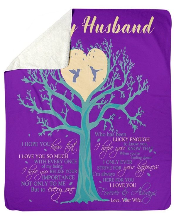 I Love You So Much Perfect Gift From Wife To Husband Fleece Blanket - Image 3