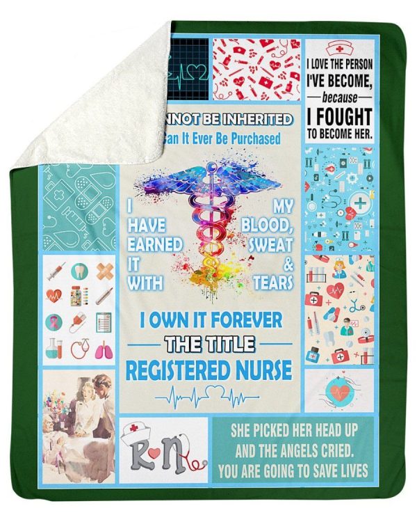 I Own It Forever The Title Registered Nurse Gifts For Nurses Fleece Bl - Image 2