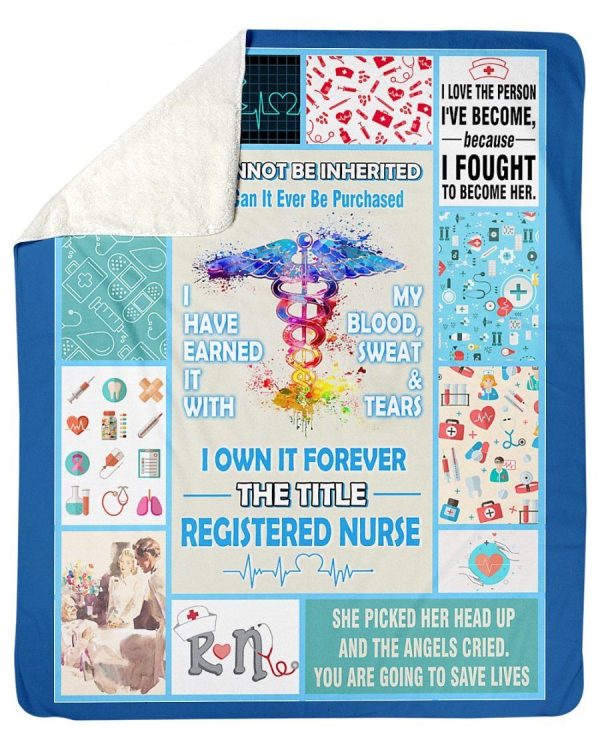 I Own It Forever The Title Registered Nurse Gifts For Nurses Fleece Bl - Image 4