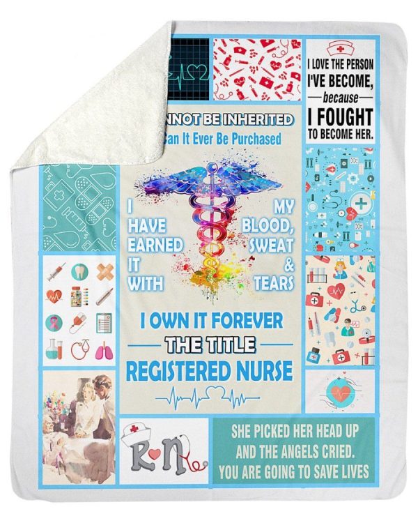 I Own It Forever The Title Registered Nurse Gifts For Nurses Fleece Bl - Image 5