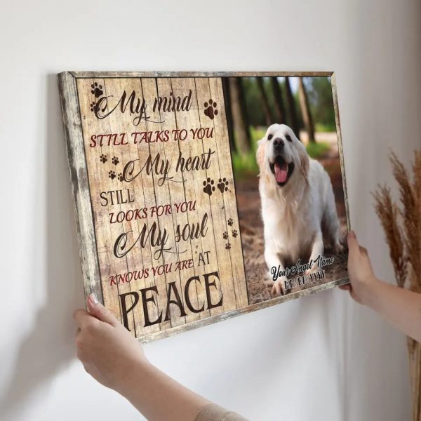 Personalized Canvas Prints, Custom Photo, Customize At Peace Dog, Dog Gift, Dog Lover Gift Dem Canvas - Image 2