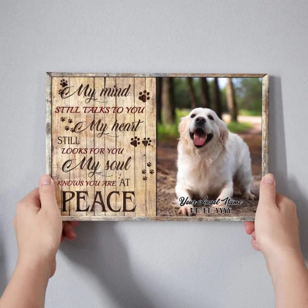 Personalized Canvas Prints, Custom Photo, Customize At Peace Dog, Dog Gift, Dog Lover Gift Dem Canvas - Image 3