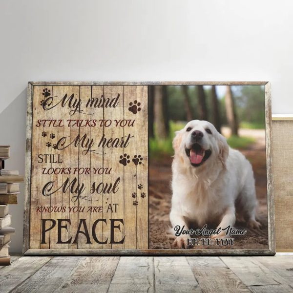 Personalized Canvas Prints, Custom Photo, Customize At Peace Dog, Dog Gift, Dog Lover Gift Dem Canvas - Image 4