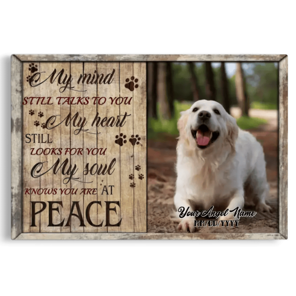 Personalized Canvas Prints, Custom Photo, Customize At Peace Dog, Dog Gift, Dog Lover Gift Dem Canvas - Image 5