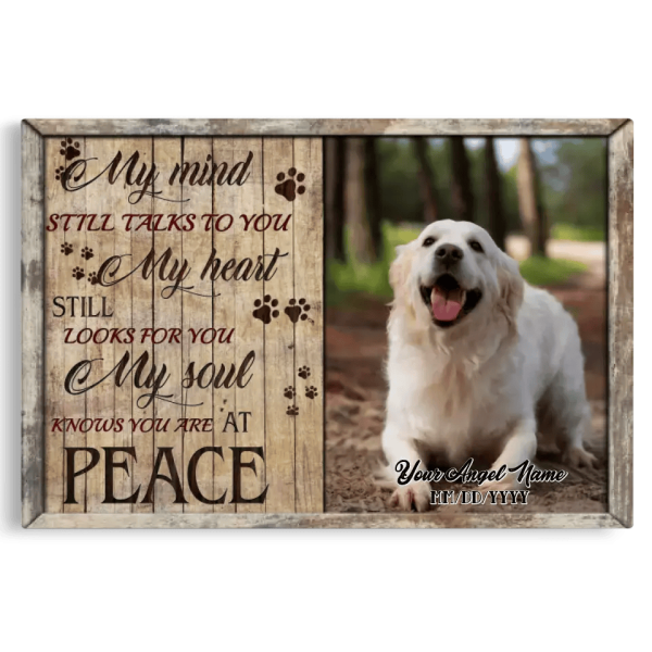 Personalized Canvas Prints, Custom Photo, Customize At Peace Dog, Dog Gift, Dog Lover Gift Dem Canvas - Image 6