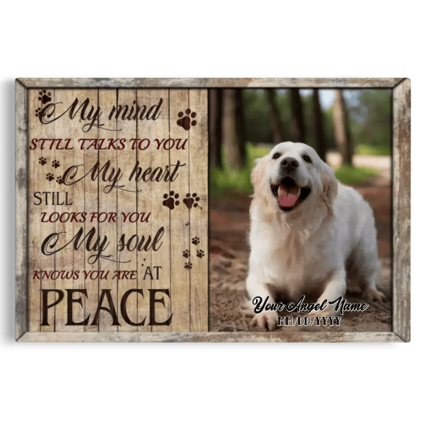 Personalized Canvas Prints, Custom Photo, Customize At Peace Dog, Dog Gift, Dog Lover Gift Dem Canvas - Image 7