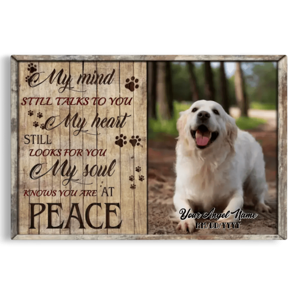 Personalized Canvas Prints, Custom Photo, Customize At Peace Dog, Dog Gift, Dog Lover Gift Dem Canvas - Image 8