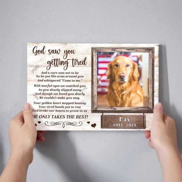 Personalized Canvas Prints, Custom Photo, Remembrance Gifts, Sympathy Gifts, Pet Gifts, Memorial Gifts, God Saw You Getting Tired Dem Canvas - Image 6