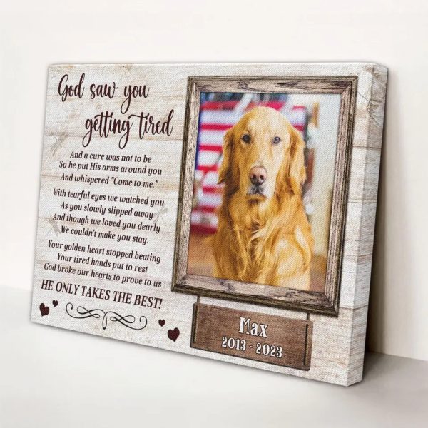 Personalized Canvas Prints, Custom Photo, Remembrance Gifts, Sympathy Gifts, Pet Gifts, Memorial Gifts, God Saw You Getting Tired Dem Canvas - Image 8