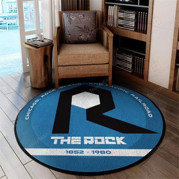 Rockisland Living Room Round Mat Circle Rug Rock Island Railroad - Image 2